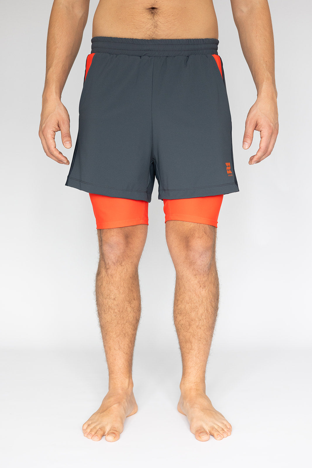 Conall 2-in-1 Shorts-Shorts-zed & zeus-Grey/Coral-L-ZED & ZEUS