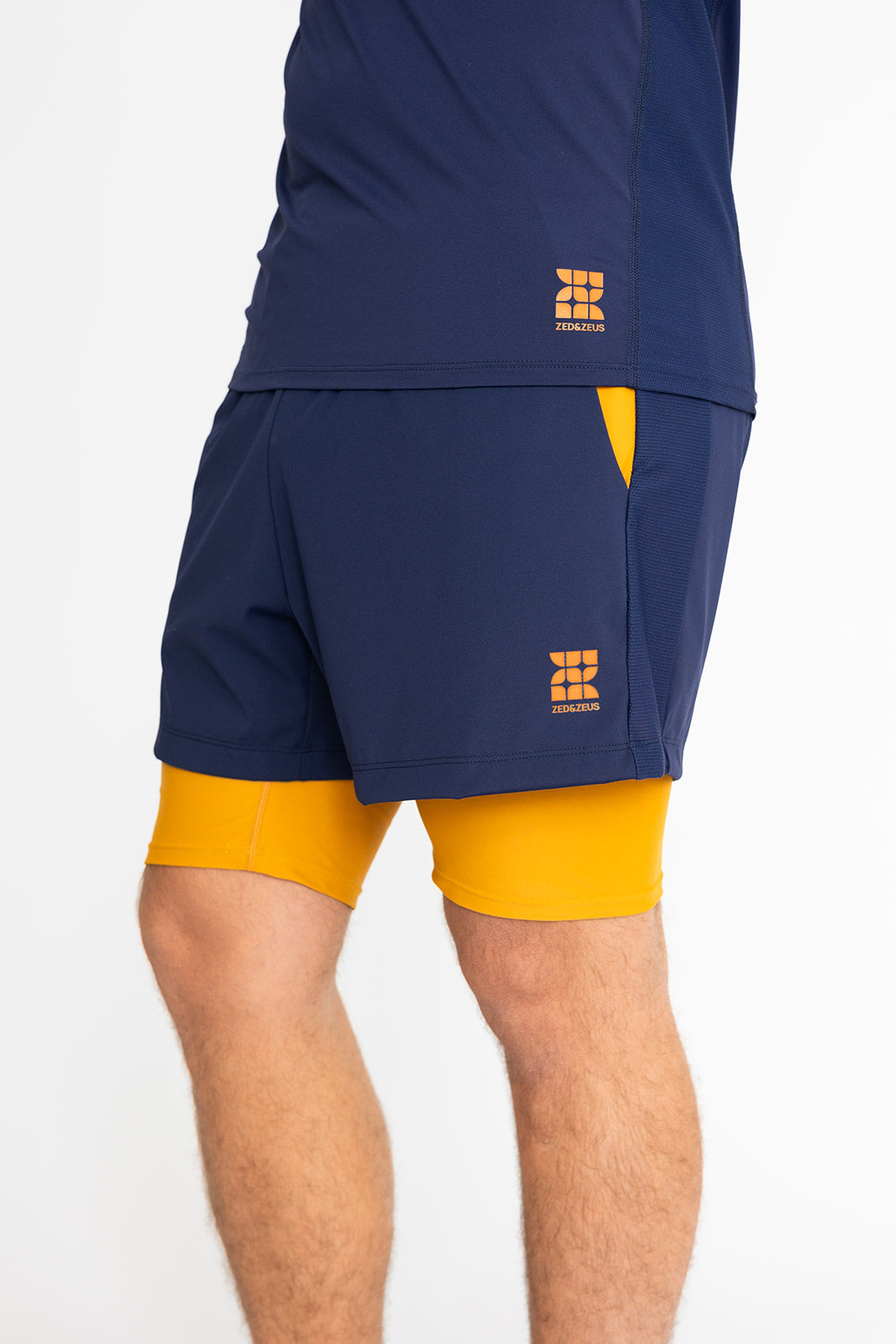 Conall 2-in-1 Shorts-Shorts-zed & zeus-Navy/Yellow-S-ZED & ZEUS