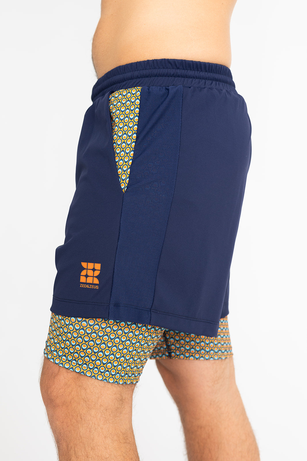 Conall 2-in-1 Shorts-Shorts-zed & zeus-Navy/Geo-M-ZED & ZEUS