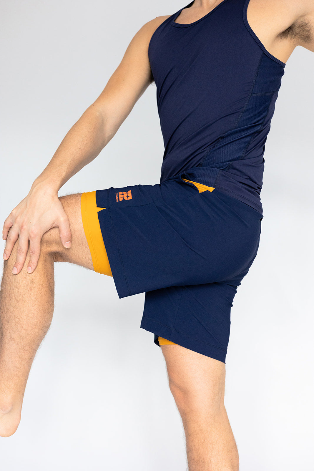 Atticus 2-in-1 Shorts-Shorts-zed & zeus-Navy/Yellow-M-ZED & ZEUS